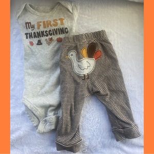 👶 My First Thanksgiving - 6 month Thanksgiving Outfit Boy or Girl 👶
